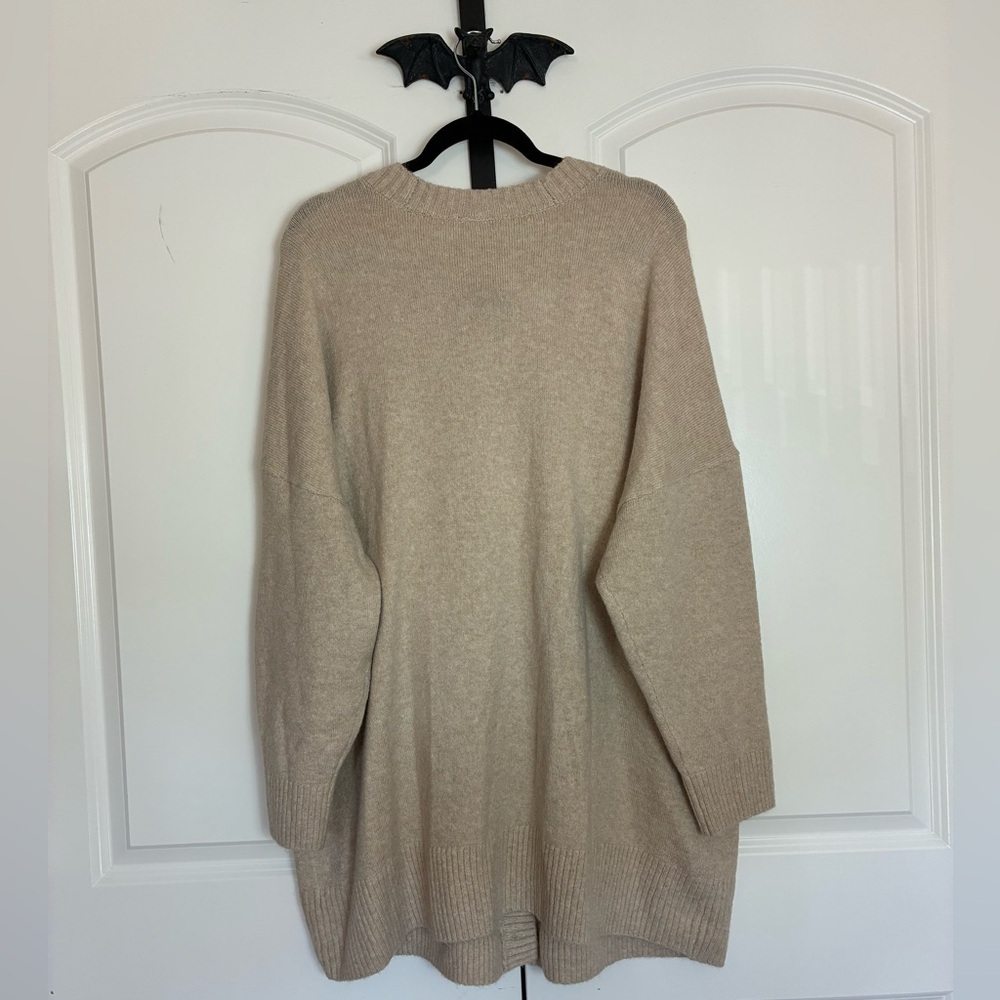 Vegan Cashmere Boyfriend Cardigan V-Neck Sweater Button Up Front, NWT size 3X - Picture 4 of 11